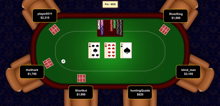 pa online poker table