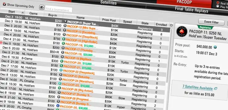 pokerstars pacoop lobby