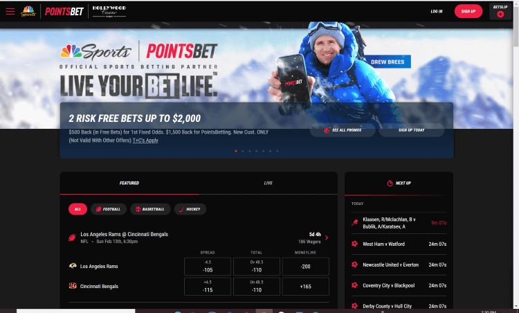 pointsbet home page