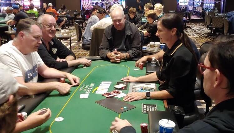 rivers casino poker table