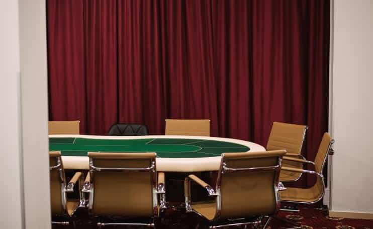 empty poker table