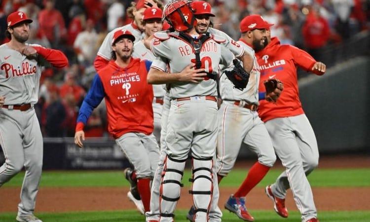 phils celebrate over cards