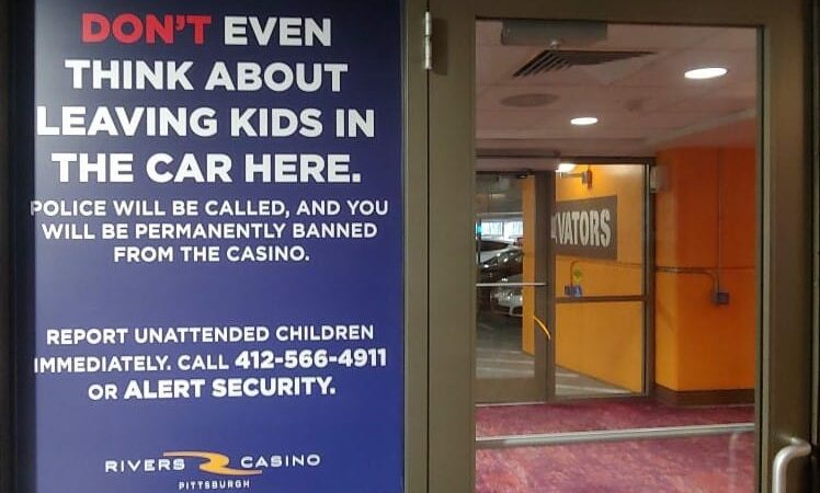 unattended children sign
